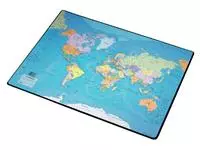 Een Onderlegger Esselte 40x53cm met wereldkaart Nederlands koop je bij EconOffice