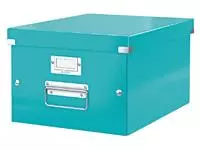 Een Opbergbox Leitz WOW Click &amp; Store 281x200x370mm ijsblauw koop je bij Van Leeuwen Boeken- en kantoorartikelen