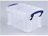Een Opbergbox Really Useful 1.6 liter 195x135x110mm transparant wit koop je bij EconOffice
