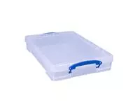 Een Opbergbox Really Useful 10 liter 520x340x85mm transparant wit koop je bij EconOffice