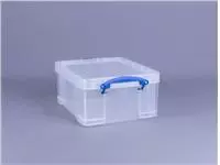 Een Opbergbox Really Useful 21 liter 450x350x200mm transparant wit koop je bij Van Leeuwen Boeken- en kantoorartikelen
