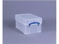 Een Opbergbox Really Useful 9 liter XL 395x255x205mm transparant wit koop je bij Totaal Kantoor Goeree