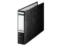 Een Ordner Leitz 1073 180° zonder sleuven en randbeschermers 77mm karton A3 dwars zwart koop je bij EconOffice
