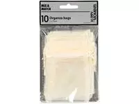 Organza zakjes Creativ Company 7x10cm 10 stuks off-white