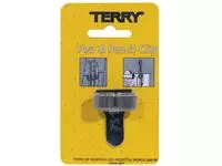 Penhouder Terry clip voor 2 pennen/potloden zilverkleurig
