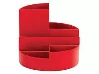 Een Pennenkoker MAUL roundbox 7 vakken Ø14x12.5cm rood koop je bij Totaal Kantoor Goeree