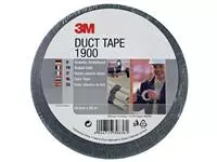 Een Plakband 3M 1900 Duct Tape 50mmx50m zwart koop je bij EconOffice