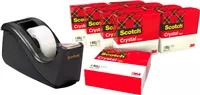 Een Plakband Scotch Crystal 600 19mmx33m transparant + gratis C60 houder koop je bij Alles voor uw kantoor