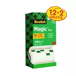 Een Plakband Scotch Magic 810 19mmx33m onzichtbaar mat 12+2 gratis koop je bij KantoorProfi België BV