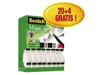 Een Plakband Scotch Magic 810 19mmx33m onzichtbaar mat 20+4 gratis koop je bij MV Kantoortechniek B.V.