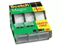 Een Plakband Scotch Magic 810 19mmx7.5m onzichtbaar mat 2+1 gratis + afroller koop je bij MV Kantoortechniek B.V.