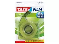 Plakband handdispenser tesafilm® Eco &amp; Clear 33mx19mm transparant blister