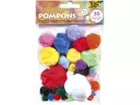 Een Pompon Folia 30 stuks diverse kleuren en afmetingen koop je bij Totaal Kantoor Goeree