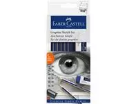 Een Potlood Faber-Castell 6 hardheden inclusief puntenslijper en gum koop je bij EconOffice