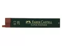 Een Potloodstift Faber-Castell 2B 0.5mm super-polymer koker à 12 stuks koop je bij Van Hoye Kantoor BV