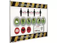 Een Preventiebord Corona maatregelen Nederlandstalig 60x90cm koop je bij EconOffice