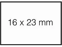 Een Prijsetiket 16x23mm Sato Duo 20 afneembaar wit koop je bij MV Kantoortechniek B.V.