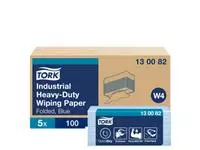 Een Reinigingsdoek Tork Heavy-Duty W4 gevouwen 100 vel blauw 130082 koop je bij Ziffo Kantoorcentrum BV