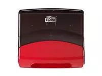 Een Reinigingsdoekdispenser Tork W4 Performance wandmontage zwart/rood 654008 koop je bij EconOffice