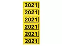 Een Rugetiket Elba 2021 geel met zwarte opdruk koop je bij KantoorProfi België BV