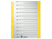 Een Scheidingsbladen Leitz A4 karton 230gr 6-gaats geel koop je bij EconOffice