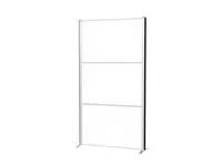 Scheidingswand MAUL akoestiek 100x180 whiteboard alum.frame op voet