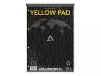 Een Cursusblok Aurora A4 lijn 4-gaats 160 pagina&#39;s 80gr geel koop je bij L&amp;N Partners voor Partners B.V.