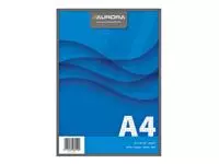 Een Schrijfblok Aurora A4 ruit 5x5mm 100 vel 60gr blauw koop je bij Van Leeuwen Boeken- en kantoorartikelen