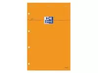 Cursusblok Oxford Orange Notepad A4+ lijn 4-gaats 160 pagina&#39;s 80gr oranje