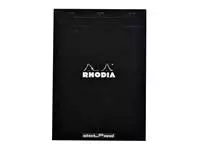 Een Schrijfblok Rhodia A4 dots 80 vel 90gr zwart koop je bij Van Leeuwen Boeken- en kantoorartikelen