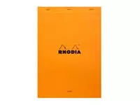 Een Schrijfblok Rhodia A4 lijn 80 vel 80gr oranje koop je bij Totaal Kantoor Goeree
