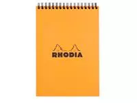 Spiraalblok Rhodia A5 lijn 160 pagina&#39;s 80gr oranje