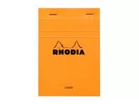 Schrijfblok Rhodia A6 lijn 160 pagina&#39;s 80gr oranje