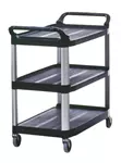 Serveerwagen Rubbermaid Xtra met 3 plateaus zwart