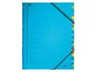 Een Sorteermap Leitz 12 tabbladen karton blauw koop je bij EconOffice