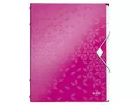 Een Sorteermap Leitz WOW 6 tabbladen PP roze koop je bij Van Leeuwen Boeken- en kantoorartikelen