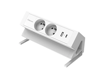 Een Stekkerdoos Fellowes Power Desk E 2vdg incl USB A en C 2m wit FR/BE koop je bij Alles voor uw kantoor