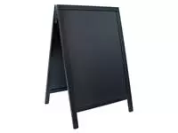 Een Stoepbord Securit 55x85x3cm zwart hout koop je bij EconOffice