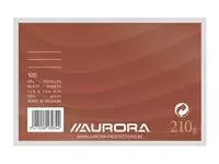 Een Systeemkaart Aurora 150x100mm lijn + rode koplijn 210gr wit koop je bij Goedkope Kantoorbenodigdheden