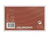 Een Systeemkaart Aurora 130x80mm lijn met rode koplijn 210gr wit koop je bij KantoorProfi België BV