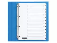Een Tabbladen Quantore 4-gaats 1-12 genummerd wit karton koop je bij EconOffice