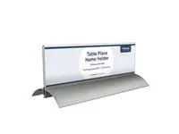 Een Tafelnaambord Europel 2 61x210mm acryl aluminium koop je bij Van Leeuwen Boeken- en kantoorartikelen