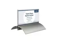 Een Tafelnaambord Europel 52x100mm acryl aluminium 2st koop je bij Van Leeuwen Boeken- en kantoorartikelen