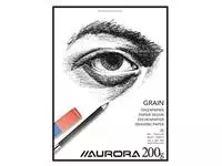 Een Tekenblok Aurora 27x36cm 20 vel 200 gram Grain papier koop je bij Van Leeuwen Boeken- en kantoorartikelen