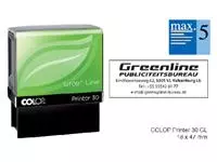 Een Tekststempel Colop 30 green line personaliseerbaar 5regels 47x18mm koop je bij Van Leeuwen Boeken- en kantoorartikelen