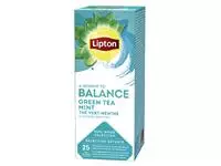 Een Thee Lipton Balance green tea mint 25x1.5gr koop je bij Totaal Kantoor Goeree