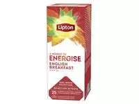 Een Thee Lipton Energise English breakfast 25x1.5gr koop je bij Totaal Kantoor Goeree