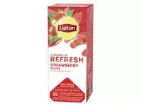 Een Thee Lipton Refresh strawberry 25x1.5gr koop je bij Van Leeuwen Boeken- en kantoorartikelen
