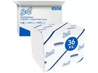 Toiletpapier Scott gevouwen tissue 2-laags 36x250stuks wit 8508