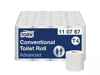 Een Toiletpapier Tork T4 advanced 2-laags 250vel wit 110767 koop je bij Van Leeuwen Boeken- en kantoorartikelen